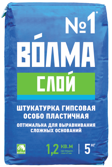 Штукатурная смесь "ВОЛМА-Слой", 5 кг Штукатурная смесь "ВОЛМА-Слой", 5 кг